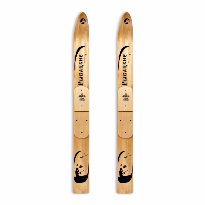 Лыжи промысловые Маяк Рыбацкие, дерево/пластик,125 см