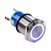 Кнопка включения с фиксацией AAA A9C1B12VZS, 12 В, синяя
