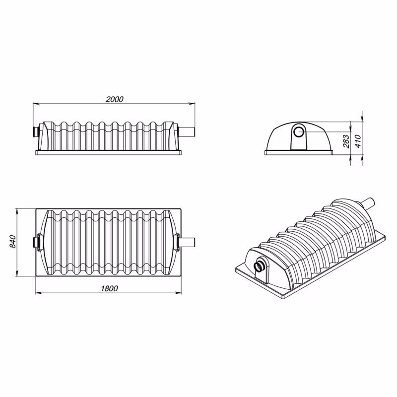 Тоннель дренажный ЭкоПром Rostok, 1.8 м