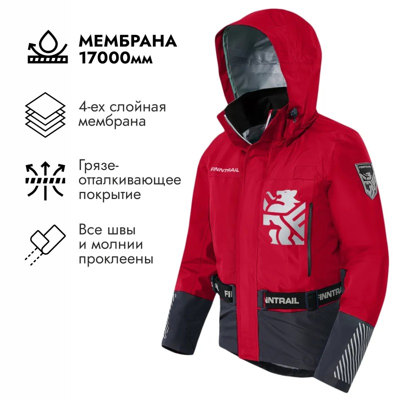 Куртка женская Finntrail Rachel 6455 Red, мембрана Hard-Tex, красный/черный, размер XS