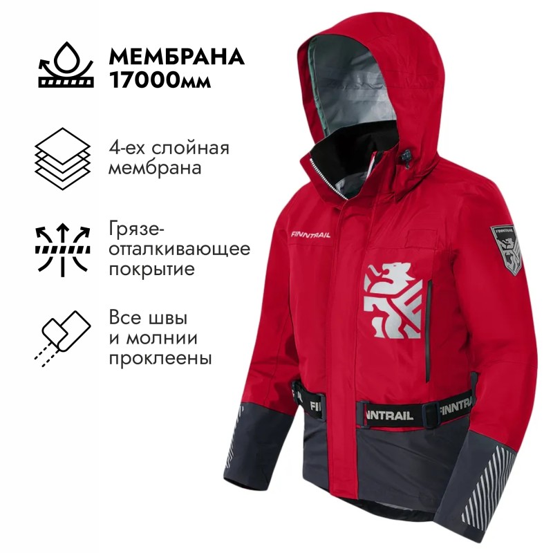Куртка женская Finntrail Rachel 6455 Red, мембрана Hard-Tex, красный/черный, размер S