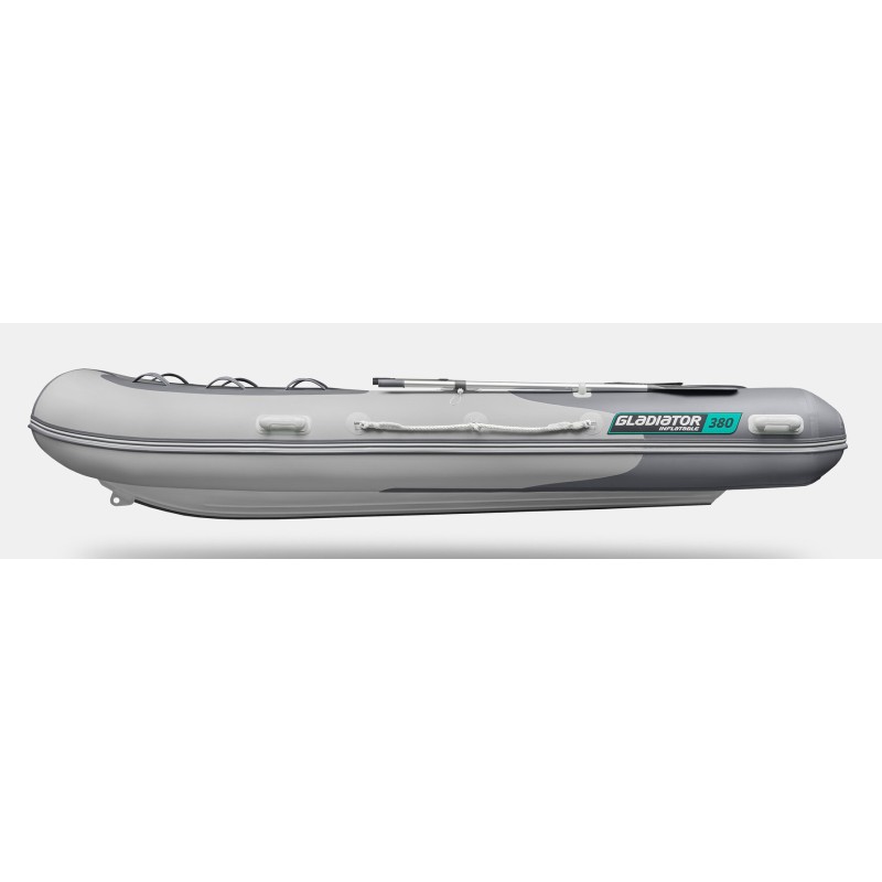 Лодка РИБ Gladiator AL380, светло-серый/темно-серый