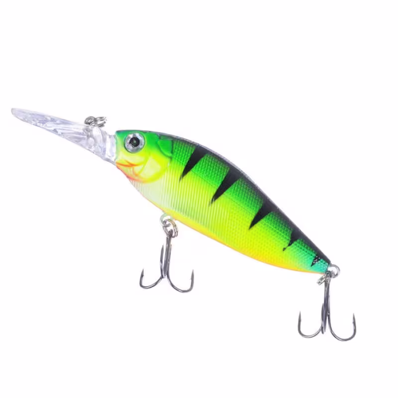 Воблер суспендер Azor Fishing Дип Шэд Флэт, 108 мм, 11,9 г, цвет желтый/зеленый