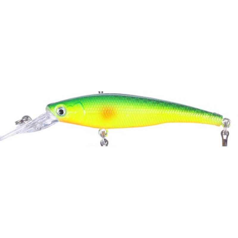 Воблер Azor Fishing Хамп Дип Шэд, 93 мм, 6 г, цвет желтый/зеленый