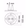 Уплотнитель для двух тросов CanSB 010193WT, 105 мм