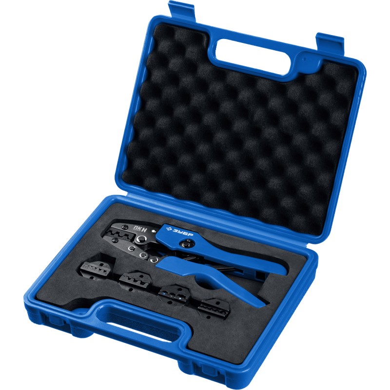 Пресс-клещи в наборе с 5 матрицами Зубр Профессионал 45455, 0.5-10 мм