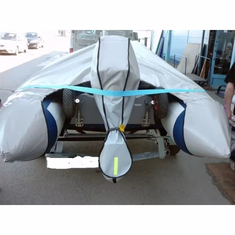 Чехол для переноски лодочного мотора Mercury 9,9, 4-тактный, материал ПВХ, серый