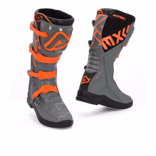 Мотоботы кроссовые Acerbis X-Team, серый/оранжевый, размер 42