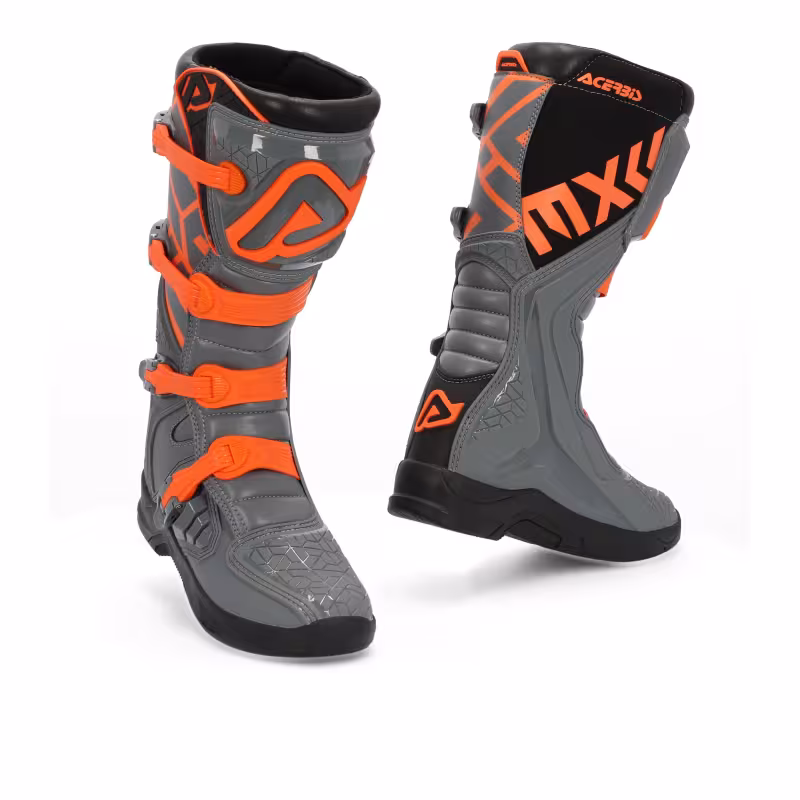 Мотоботы кроссовые Acerbis X-Team, серый/оранжевый, размер 42