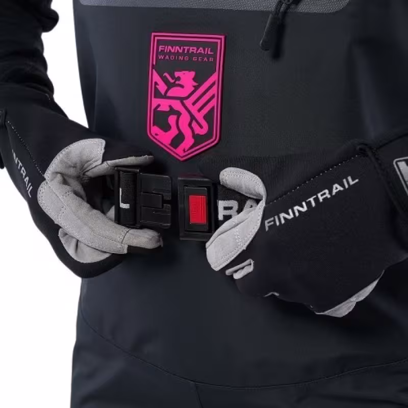 Полукомбинезон-вейдерсы женский Finntrail Rachel BF 5300, мембрана Hard-Tex, черный, размер XS/38, 155-165 см