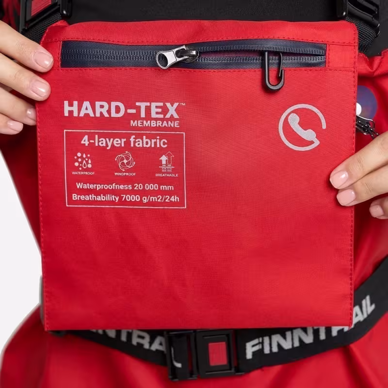 Полукомбинезон-вейдерсы женский Finntrail Rachel BF 5300, мембрана Hard-Tex, Red, размер M/39, 165-175 см