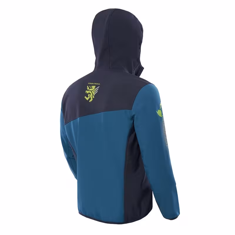 Куртка мужская Finntrail Softshell Nitro 1320, ткань Софтшелл, синий/серый, размер 42-44 (XS), 160-170 см