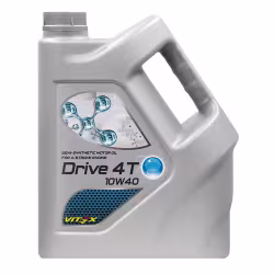 Масло моторное полусинтетическое для 4Т двигателей Vitex Drive 4Т 10W40 SL, 4 л