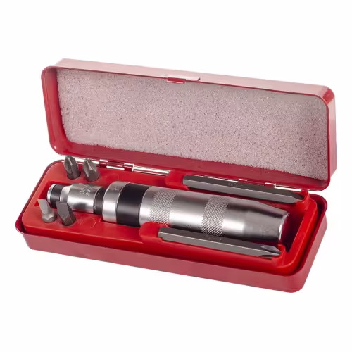 Отвертка-рукоятка ударная PH, SL с набором бит 1/2  AV Steel AV-482408, 6 предметов