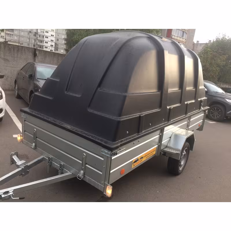 Прицеп бортовой одноосный Вектор ЛАВ 81012А Евро с крышкой, высокий борт