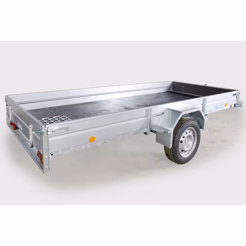 Прицеп бортовой одноосный Вектор ЛАВ 81012А Евро с крышкой, высокий борт