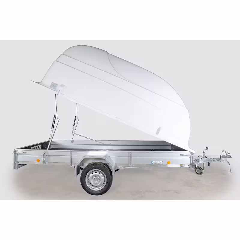 Прицеп бортовой одноосный Вектор ЛАВ 81012А Евро с крышкой, высокий борт