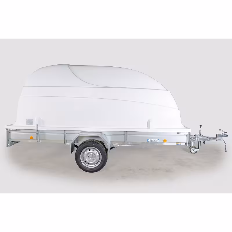 Прицеп бортовой одноосный Вектор ЛАВ 81012А Евро с крышкой, высокий борт