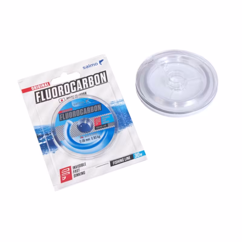 Леска монофильная Salmo Fluorocarbon 4508-008, 0.08 мм, 0.80 кг, 30 м