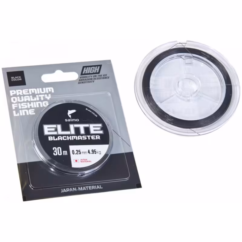 Леска монофильная зимняя Salmo Elite Blackmaster 4513-022, 0.25 мм, 4.95 кг, 30 м