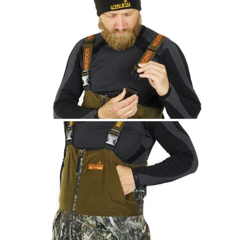 Костюм мужской Norfin Boar Camo 03, ткань Breathable, коричневый/серый, размер L 