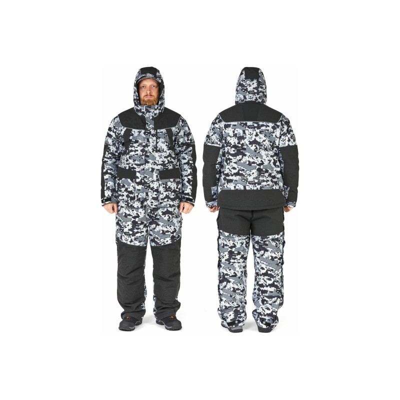 Костюм Зимний Norfin Explorer 2 Camo 01, ткань Breathable, черный/серый/белый, размер S 