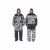 Костюм мужской Norfin Explorer 2 Camo 01, Breathable, черный/белый, размер L