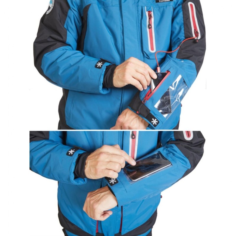 Костюм мужской Norfin Tornado, ткань Breathable, синий/черный, размер XXXL