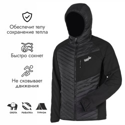 Куртка Мужская Norfin Thermo Pro, нейлон/спандекс, черный, размер S