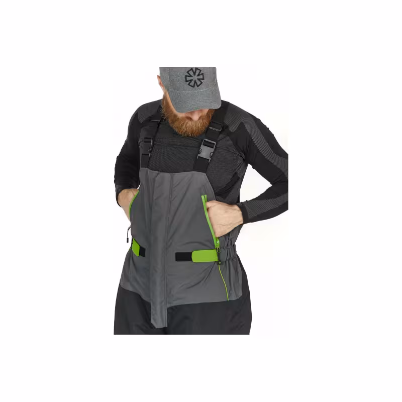 Костюм мужской Norfin Feeder Thermo, ткань Breathable, черный/серый/салатовый, размер S