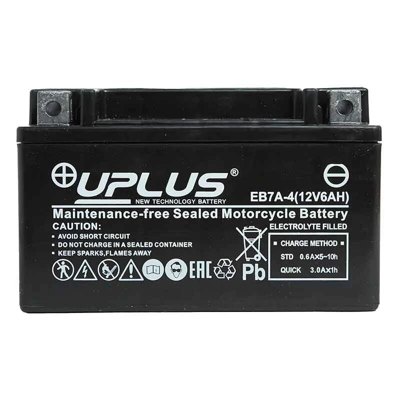 Аккумулятор Uplus EB7A-4 YTX7A-BS 6Ah, 12V