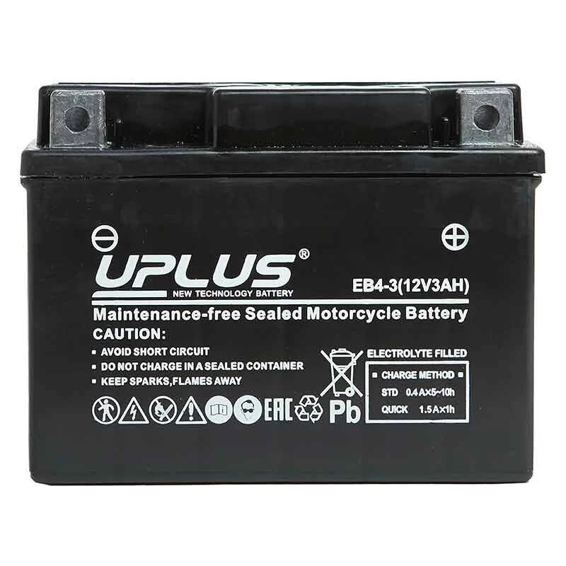 Аккумулятор Uplus EB4-3 YTX4L-BS 3Ah, 12V