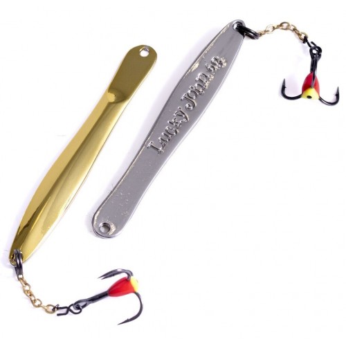 Блесна вертикальная зимняя с цепочкой Lucky John Walle, 60 мм, цв. GS 