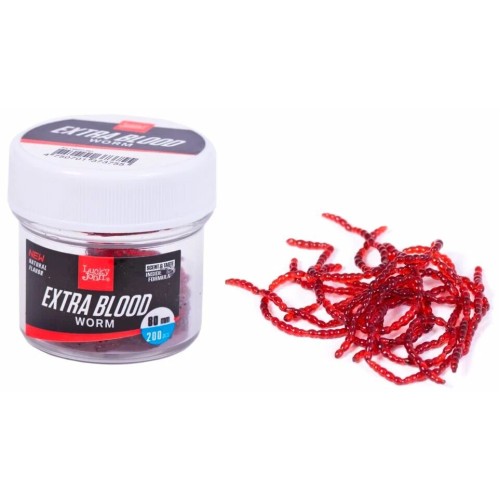 Мотыль искусственный Lucky John Pro Series Extra Blood Worm 160 шт.