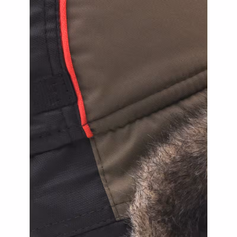 Шапка-ушанка Huntsman (Восток) Siberia, ткань Breathable, хаки/черный мех волк, размер 56-58