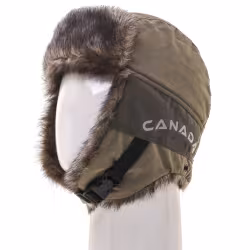 Шапка-ушанка Huntsman (Восток) Канада, ткань Finlandia, хаки, размер 56-58