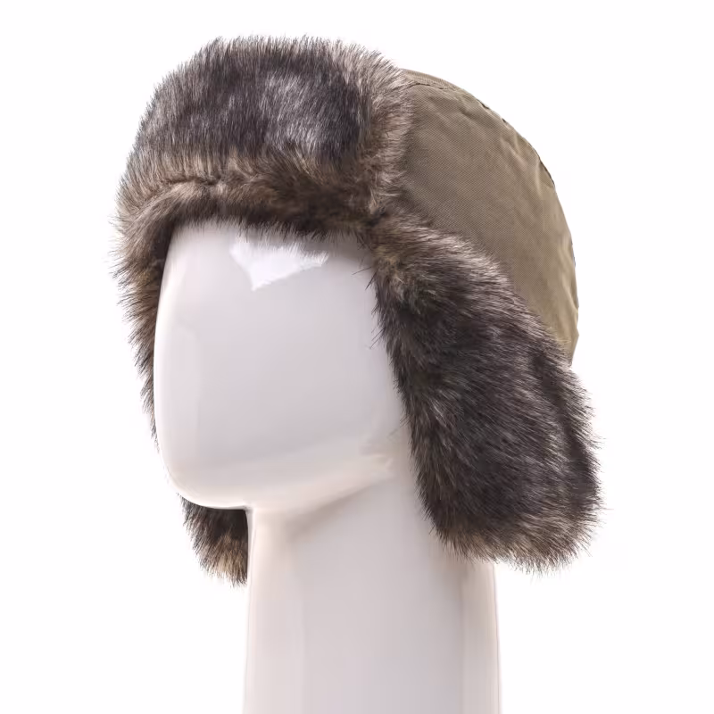 Шапка-ушанка Huntsman (Восток) Канада, ткань Finlandia, хаки, размер 58-60