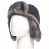 Шапка-ушанка Huntsman (Восток) Полюс, ткань Cell, серый/черный, 56-58 см