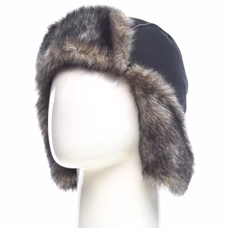 Шапка-ушанка Huntsman (Восток) Полюс, ткань Cell, серый/черный, размер 58-60