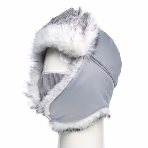 Шапка-ушанка с маской Huntsman (Восток) Евро Волк, ткань Taslan, цвет Полярный, размер 56-58