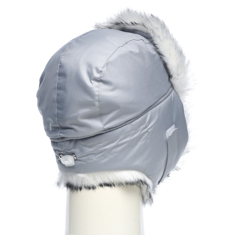 Шапка-ушанка с маской Huntsman (Восток) Евро Волк, ткань Taslan, цвет Полярный, размер 58-60