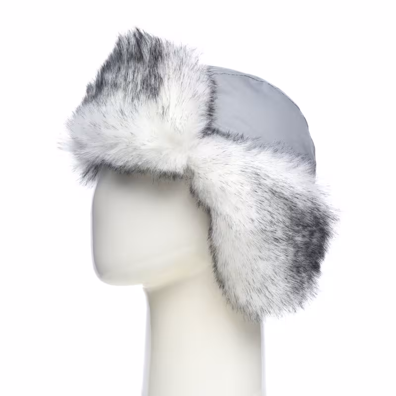 Шапка-ушанка с маской Huntsman (Восток) Евро Волк, ткань Taslan, цвет Полярный, размер 58-60