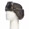 Шапка-ушанка с маской Huntsman (Восток) Евро Волк, ткань Taslan, Хаки, 56-58 см