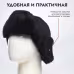 Шапка-ушанка с маской Huntsman (Восток) Евро Норка, таслан, черный, размер 56-58