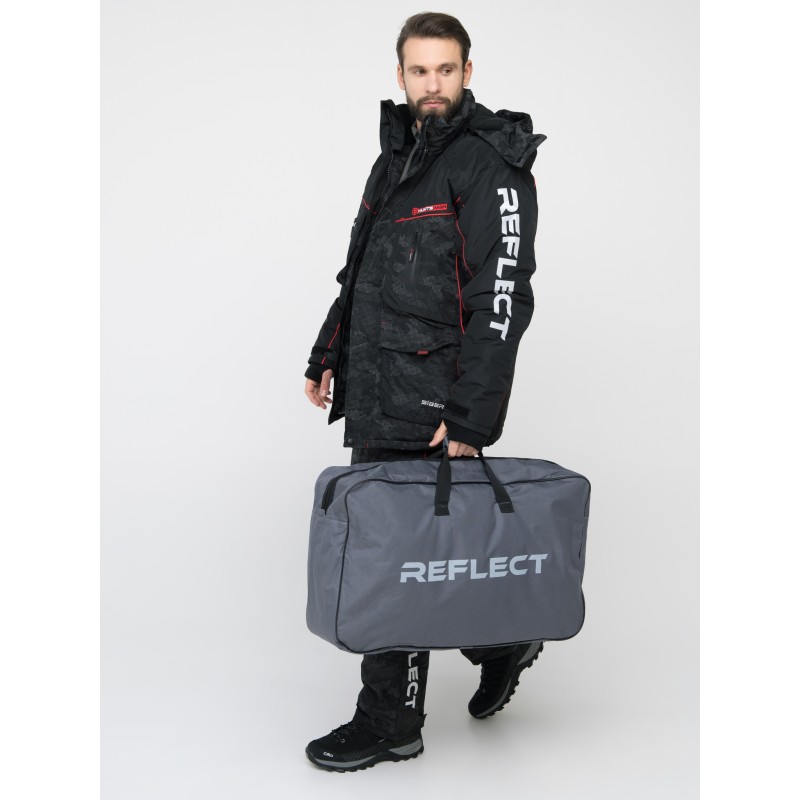 Костюм зимний  Huntsman (Восток) Siberia Reflect, ткань Reflex Membrane, цвет черный,  размер 52-54, 182-188 см