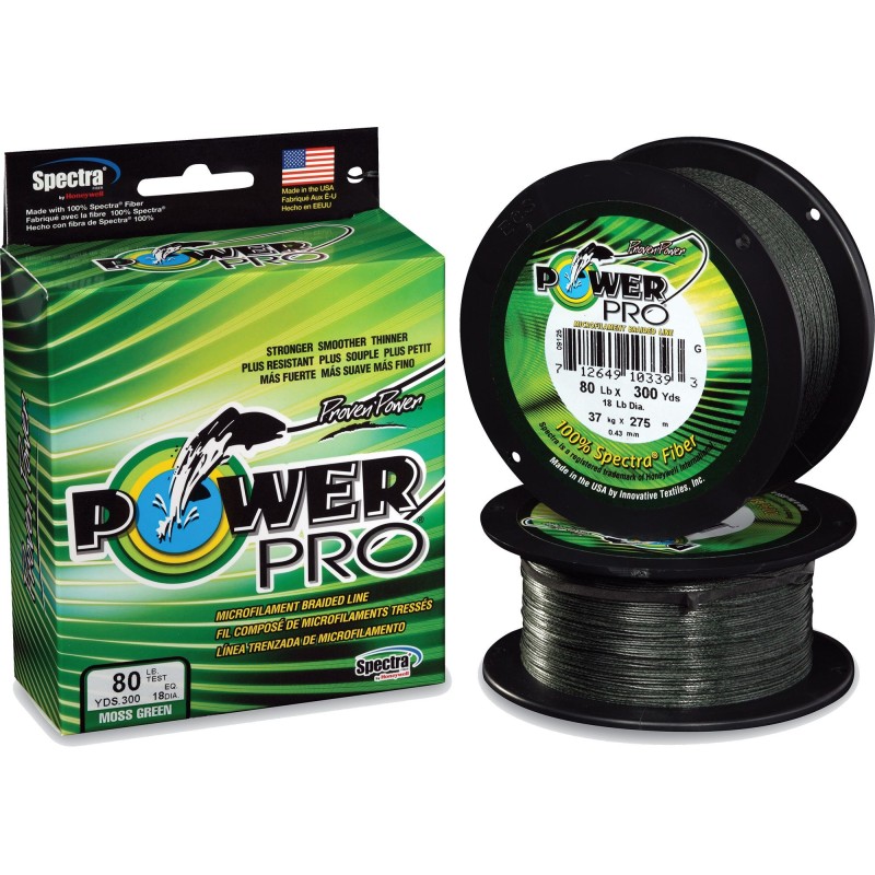 Леска плетеная Power Pro,135 м, 0,32 мм, 24 кг, зеленая