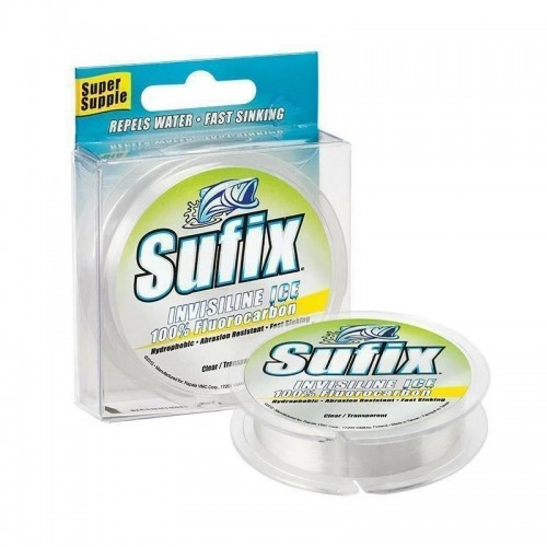 Леска зимняя Sufix Invisiline Ice Fluorocarbon, 50м, 0,16мм, 2кг, прозрачная