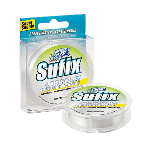 Леска зимняя Sufix Invisiline Ice Fluorocarbon, 50м, 0,14мм, 1,5кг, прозрачная