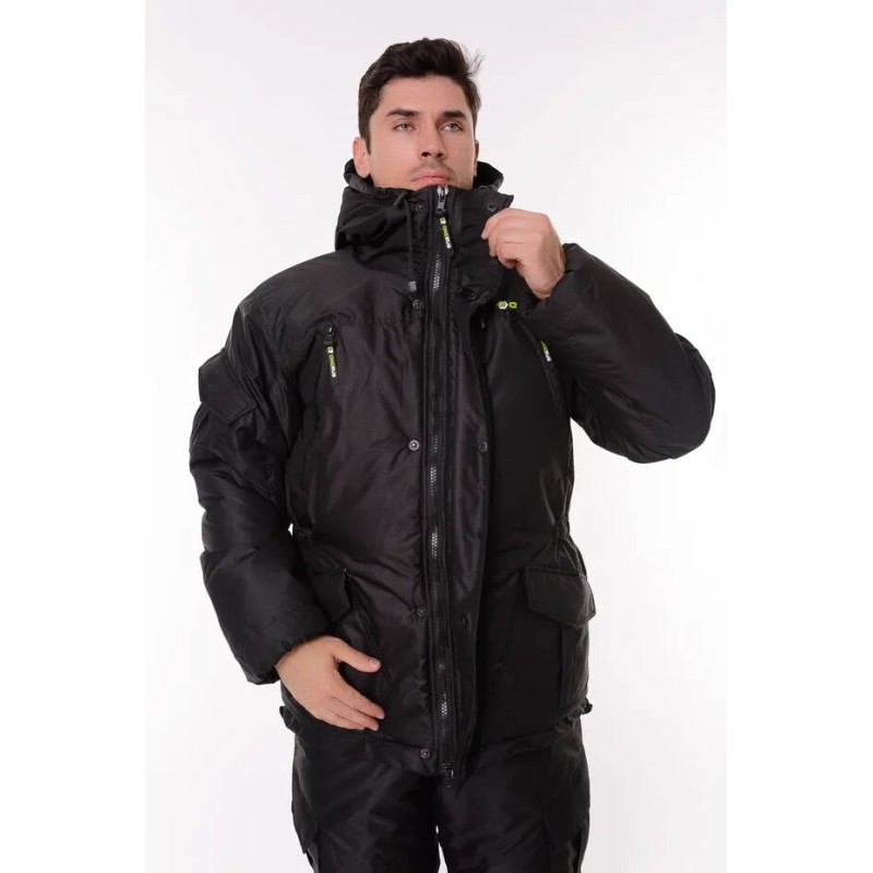 Костюм мужской OneRus Горный -45, ткань Таслан, цвет черный, размер 52-54, 170-176 см