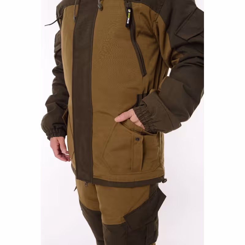 Костюм мужской OneRus Горный -45, ткань Брезент, хаки, размер 52-54, 170-176 см